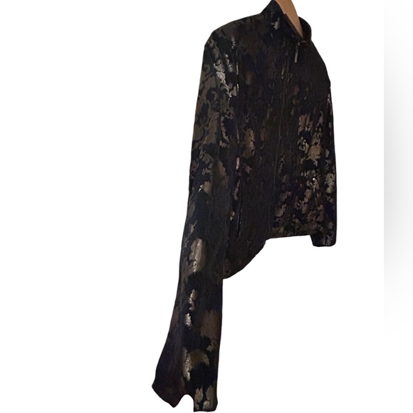 Erin London Zipper down Jacket - Black & Gold - Large - Fully Lined - Picture 6 of 11